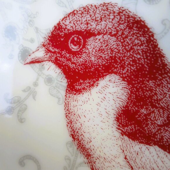 Lovely Set of 4 Porcelain Hand Painted Enameled Plates with Arabesques/ Red Song - Picture 11 of 15